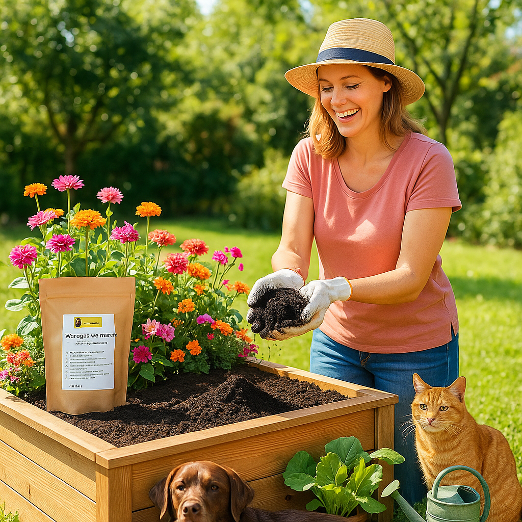 Wurmhumus 2 Liter - Universaldünger - Reiner Wurmkompost -Das schwarze Gold für deinen Garten