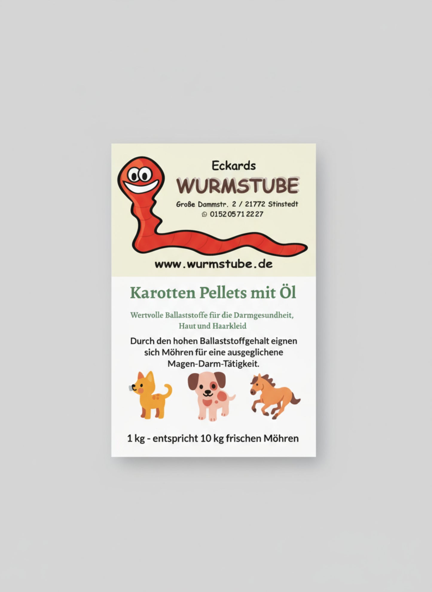 Karotten-Pellets mit Öl 1kg Versandfrei - für Hunde