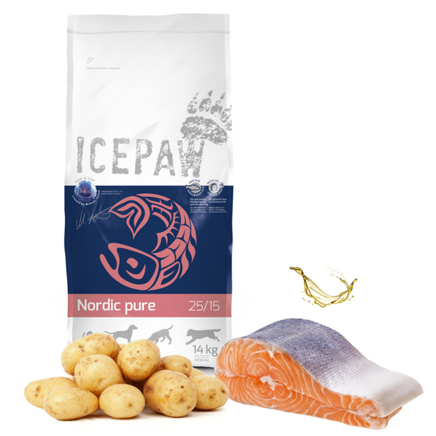ICEPAW Nordic pure Trockenfutter 14kg mit Lachs und Kartoffeln