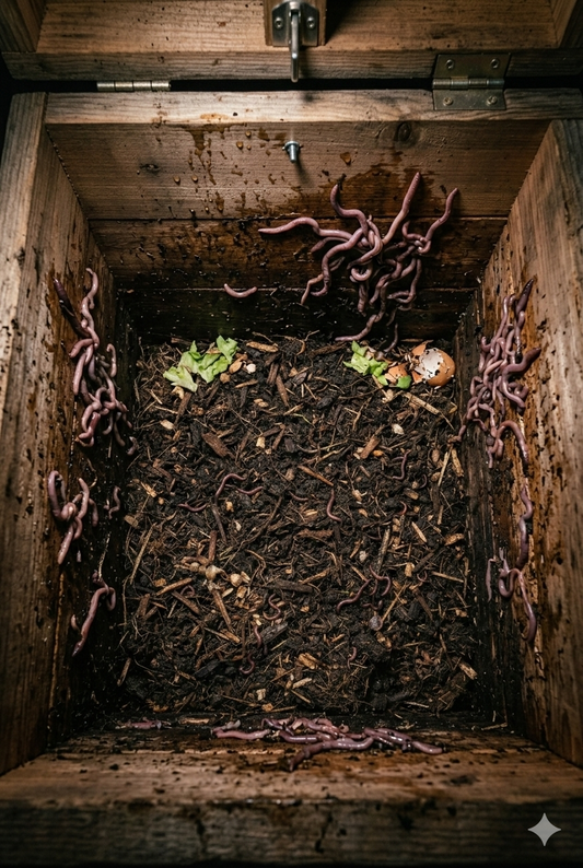 Würmer flüchten aus der Wurmkiste – Ursachen & Soforthilfe