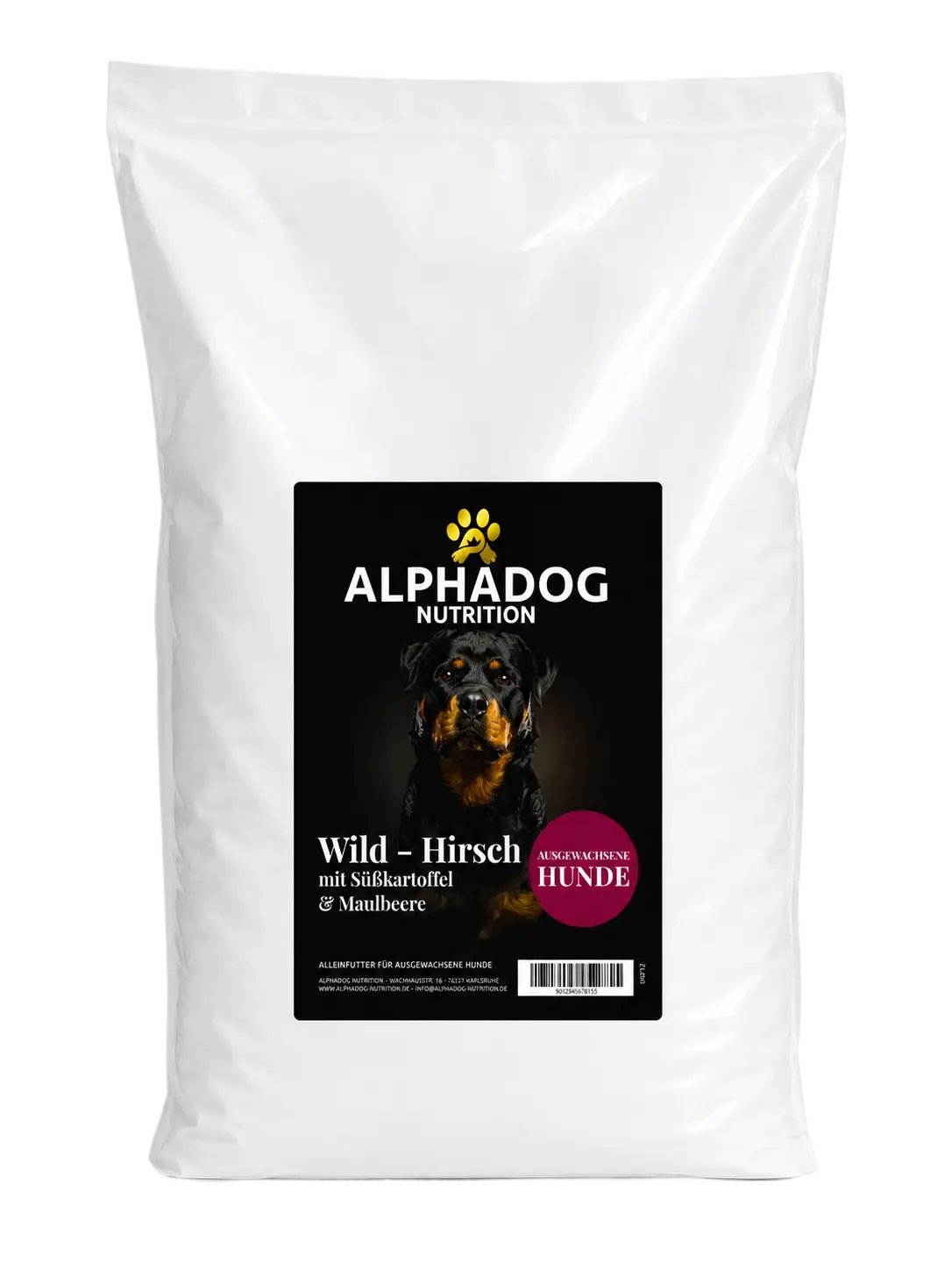 Alphadog Trockenfutter Wild & Lachs mit Süßkartoffel & Maulbeere | 12 kg | Getreidefrei