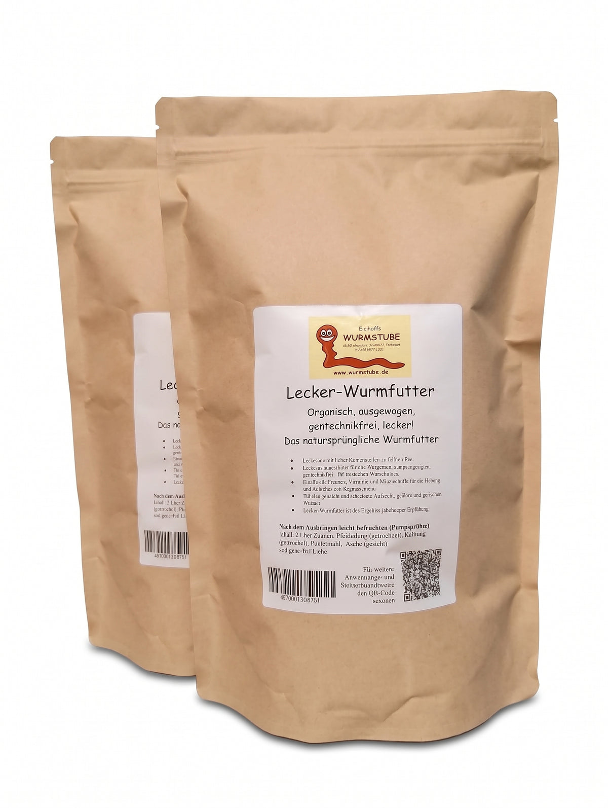Regenwurmfutter „Lecker Wurmfutter“ – 2 L – Ideal für Wurmkisten, Angler & Pilzzucht