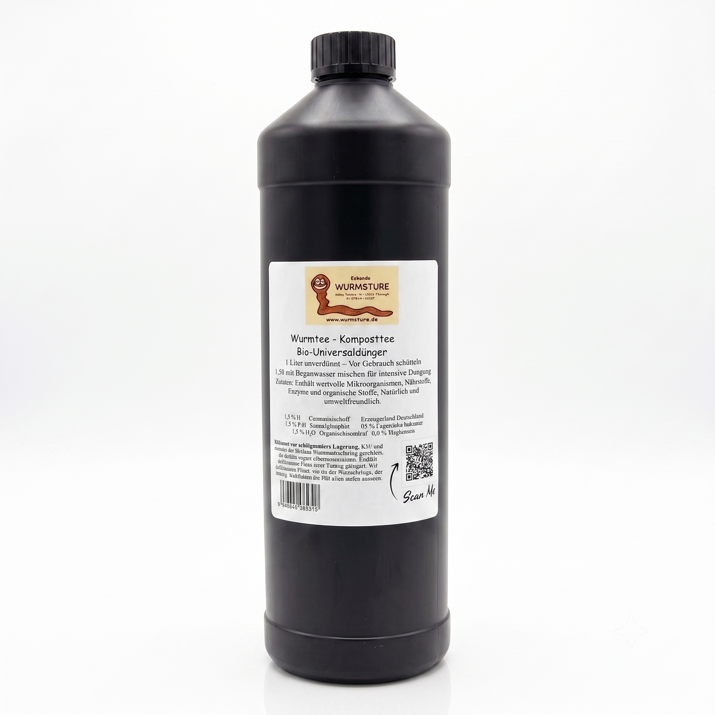 Wurmtee „Omas Gemüse-Glück“ (1 Liter) – Universaldünger aus eigener Herstellung