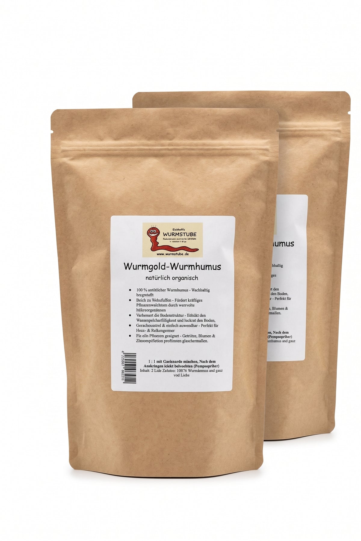 Wurmhumus 2 Liter - Universaldünger - Reiner Wurmkompost -Das schwarze Gold für deinen Garten