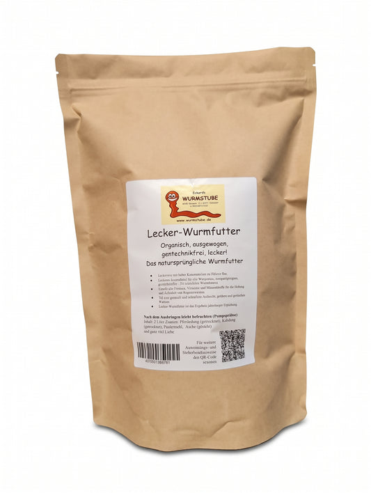 Regenwurmfutter „Lecker Wurmfutter“ – 2 L – Ideal für Wurmkisten, Angler & Pilzzucht