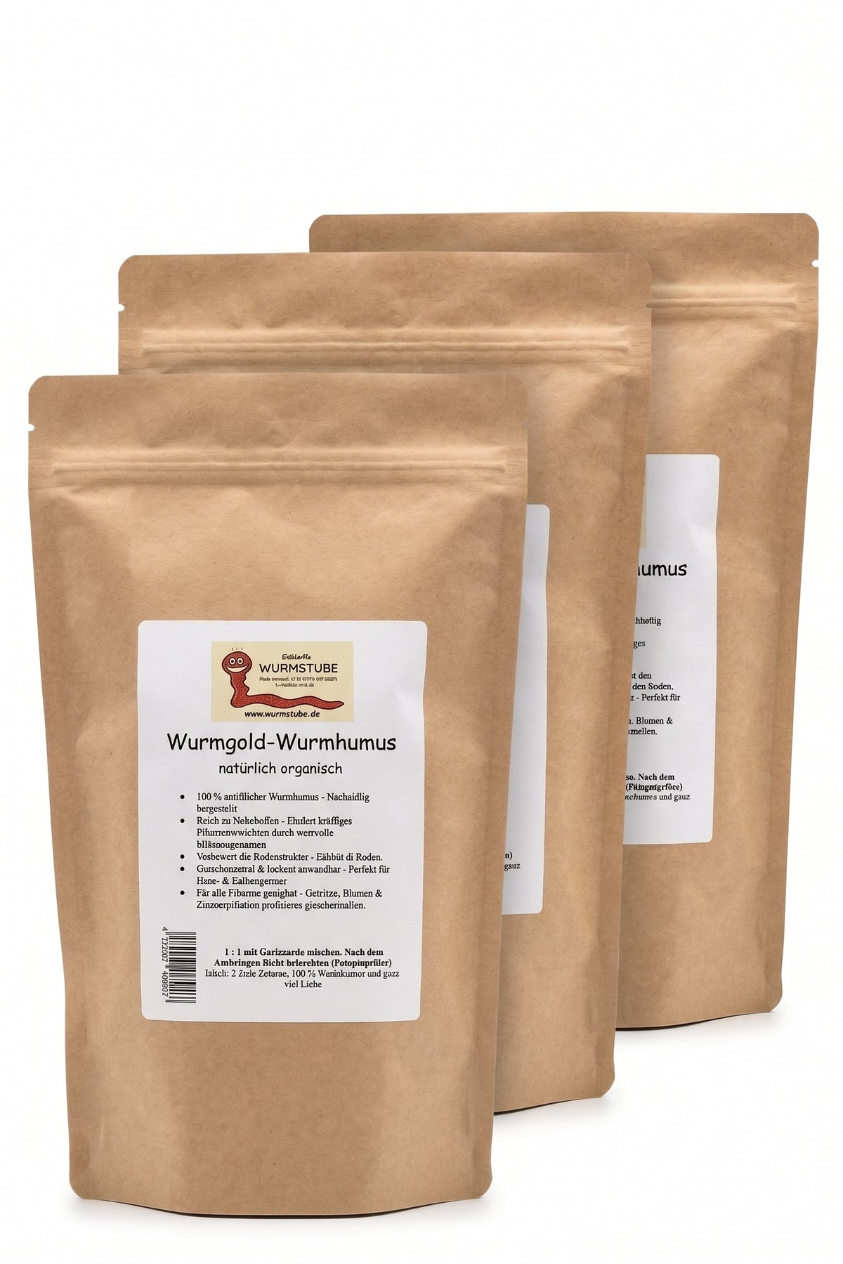Wurmhumus 2 Liter - Universaldünger - Reiner Wurmkompost -Das schwarze Gold für deinen Garten
