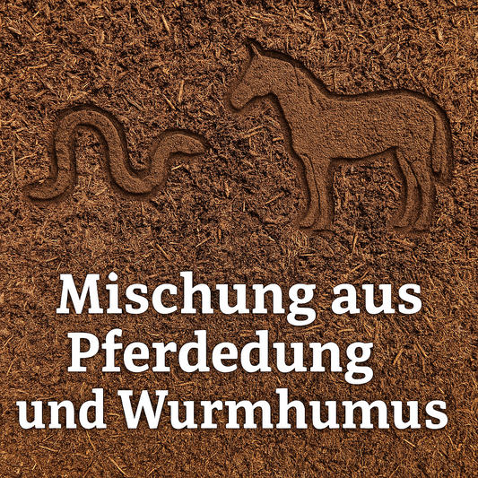 Vom Hof direkt in deinen Garten - 25 L Wurmhumus + Pferdedung - natürlich, vegan & handverpackt