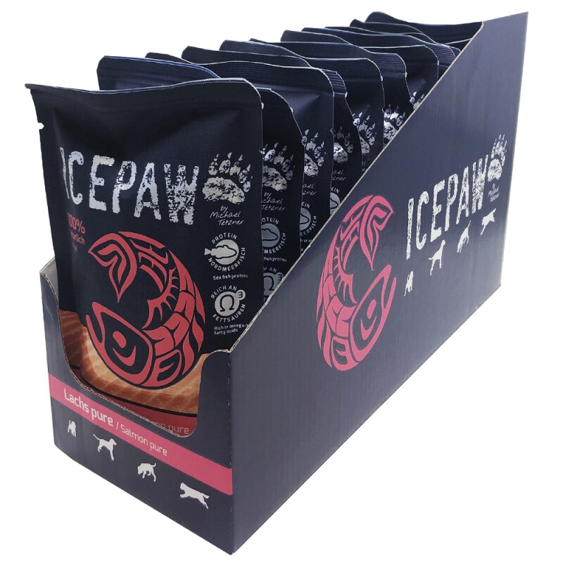 ICEPAW Lachs pure 12x100g Feuchtfutter