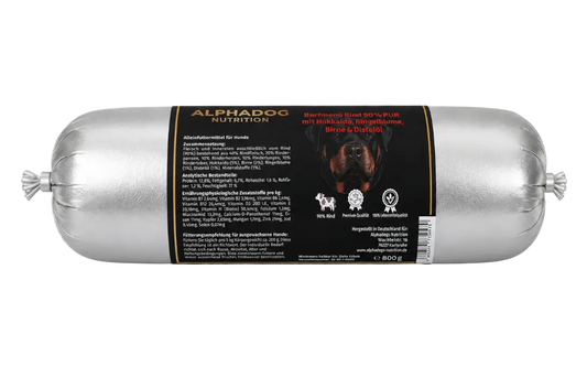 Alphadog BARF-Ergänzungswurst Rind mit Hokkaido & Birne | Getreidefrei